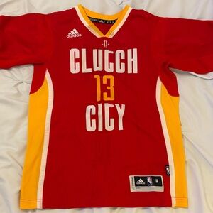 Adidas Kids Red and Yellow Clutch City Jersey